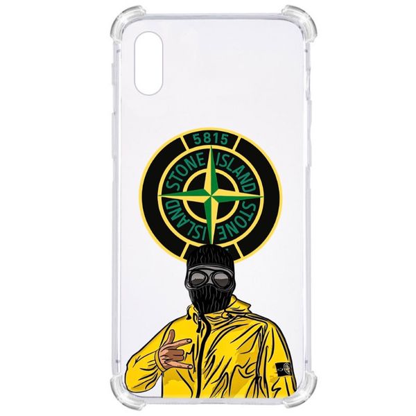 Прозрачный противоударный чехол для iPhone Xs Max С принтом: Stone Island (стон айленд) 3701015239 фото 1 Купить в интернет-магазине IBANAN