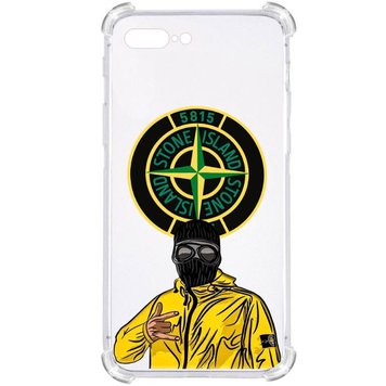 Прозрачный противоударный чехол для iPhone 7 Plus /8 Plus С принтом: Stone Island (стон айленд) 3701015190 фото 1 Купить в интернет-магазине IBANAN