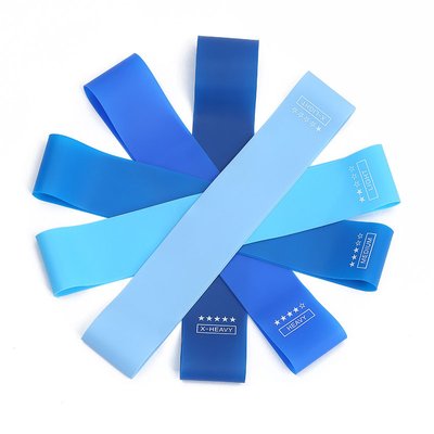 Замовити Набір гумок для фітнесу 10355 5 предметів сині з блакитним 5967 в магазині IBANAN