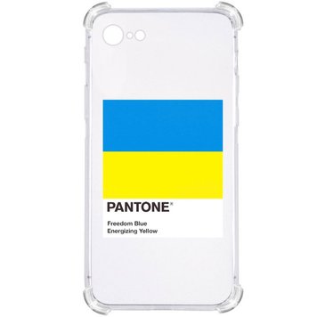 Прозорий протиударний чохол для Iphone 8 / Iphone 7/ Iphone SE 2 2020 / Iphone SE 3 2022 З принтом: PANTONE flag of Ukraine 3701015181 фото 1 Купити в інтернет-магазині IBANAN