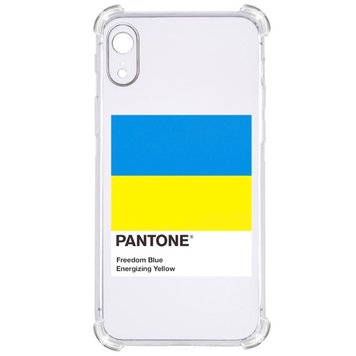 Прозорий протиударний чохол для iPhone XR З принтом: PANTONE flag of Ukraine 3701015249 фото 1 Купити в інтернет-магазині IBANAN