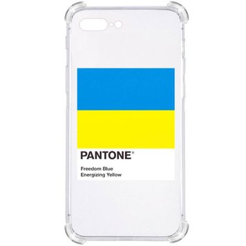 Прозорий протиударний чохол для iPhone 8 Plus / iPhone 7 Plus З принтом: PANTONE flag of Ukraine 3701015200 фото 1 Купити в інтернет-магазині IBANAN