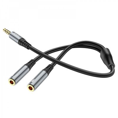 Замовити Кабель Audio Splitter Hoco UPA21 2-in-1 3.5 male to 2 female ЦУ-00038145 в магазині IBANAN