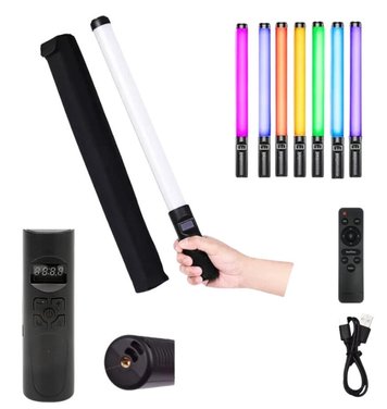 Лампа RGB разноцветная меч Led Stick палка РГБ для фото и видео Стик жезл для селфи и блогеров с пультом 2020000366638 фото 1 Купить в интернет-магазине IBANAN