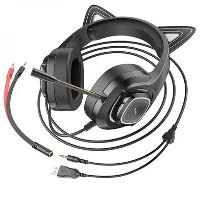 Замовити Ігрові Навушники Hoco W107 Cute Cat Ear ЦУ-00038465 в магазині IBANAN