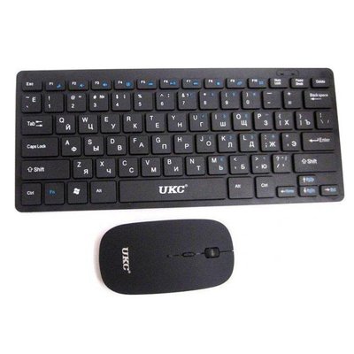 Замовити Бездротова клавіатура IOS з мишкою Keyboard Wireless 901. FO-429 Колір: чорний ws52841 в магазині IBANAN