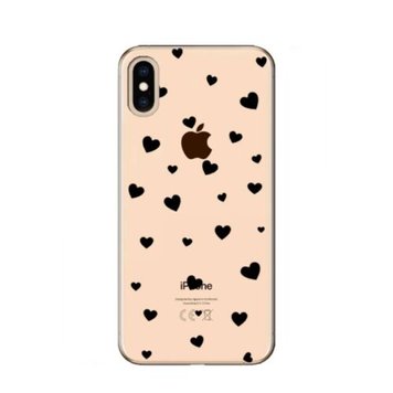 Чехол для iPhone XS / X (5.8"") Принт: Черные сердечки 3701010363 фото 1 Купить в интернет-магазине IBANAN