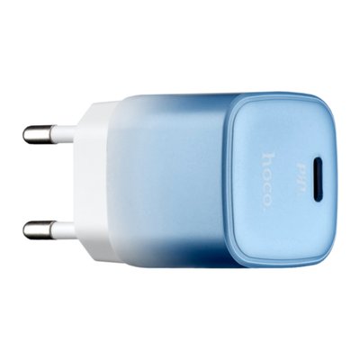 Замовити МЗП Hoco C101A single port PD20W charger ( EU ) Ice Blue 17267 в магазині IBANAN