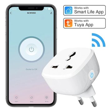 МЕРЕЖЕВИЙ ФІЛЬТР LDNIO SCW1050 Розумна розетка Smart House Wi-Fi Adapter WHITE