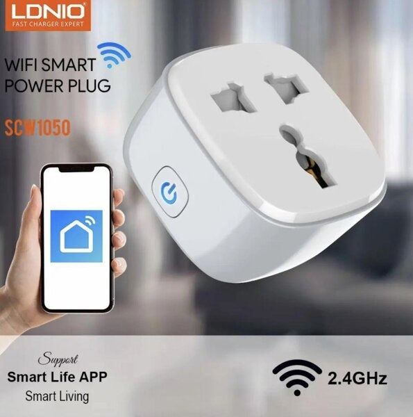 МЕРЕЖЕВИЙ ФІЛЬТР LDNIO SCW1050 Розумна розетка Smart House Wi-Fi Adapter WHITE