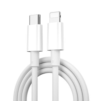 Кабель WIWU Wi-C008 30W max YouPin Data Cable Type C to Lightning White 6976195091342 фото 1 Купити в інтернет-магазині IBANAN