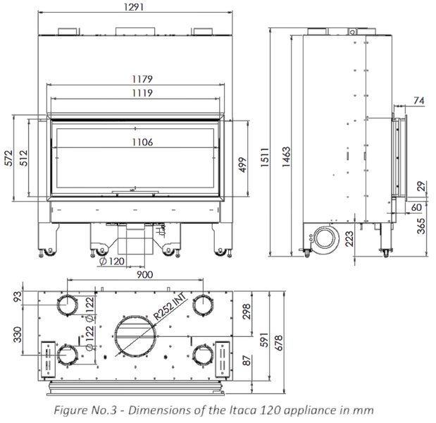 Сталева топка Itaca 120