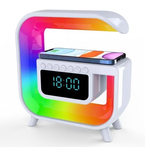 Многофункциональное устройство Light Sound Machine G30, RGB ночники, часы, беспроводная зарядка, Bluetooth колонка 2167997841 фото 2 Купить в интернет-магазине IBANAN