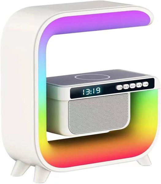 Многофункциональное устройство Light Sound Machine G30, RGB ночники, часы, беспроводная зарядка, Bluetooth колонка 2167997841 фото 1 Купить в интернет-магазине IBANAN