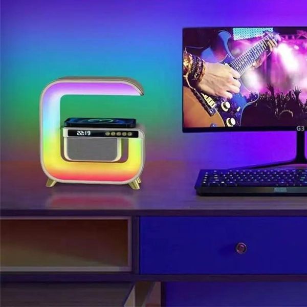 Многофункциональное устройство Light Sound Machine G30, RGB ночники, часы, беспроводная зарядка, Bluetooth колонка 2167997841 фото 6 Купить в интернет-магазине IBANAN