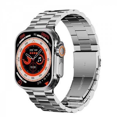 Замовити Подарунковий набір - Смарт-годинник Smart Watch H8 ULTRA Max + Металевий ремінець (Срібний) 2000001449110 в магазині IBANAN