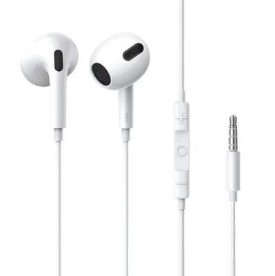 Замовити Навушники Baseus Encok 3.5mm lateral in-ear Wired Earphone H17 White 17088 в магазині IBANAN