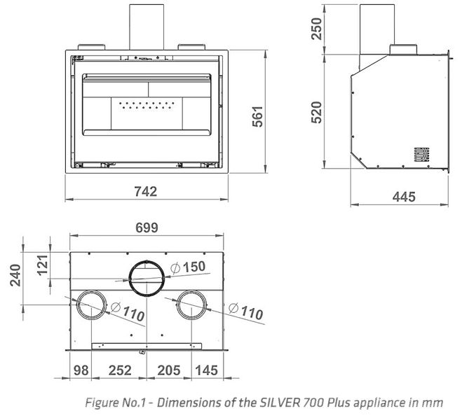 Сталева топка Silver 700 Plus