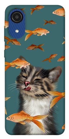 Чохол IBANAN Cat with fish для Samsung Galaxy A03 Core 380100114 фото 1 Купити в інтернет-магазині IBANAN