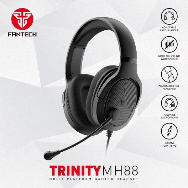 Ігрові Навушники Fantech MH88 Trinity Колір Чорний 6972661283594 фото 5 Купити в інтернет-магазині IBANAN