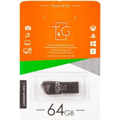 Замовити Флеш-драйв 3.0 USB Flash Drive T&G 114 Metal Series 64GB (Чорний) ЦУ-00038768 в магазині IBANAN
