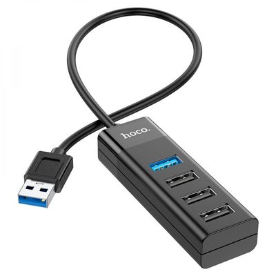 Замовити Хаб USB Hoco HB25 Easy mix 4-in-1 converter(USB to USB3.0+USB2.0*3) ЦУ-00037842 в магазині IBANAN
