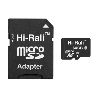 Замовити Карта Пам'яті Hi-Rali MicroSDXC 64gb UHS-1 10 Class & Adapter ЦУ-00038194 в магазині IBANAN